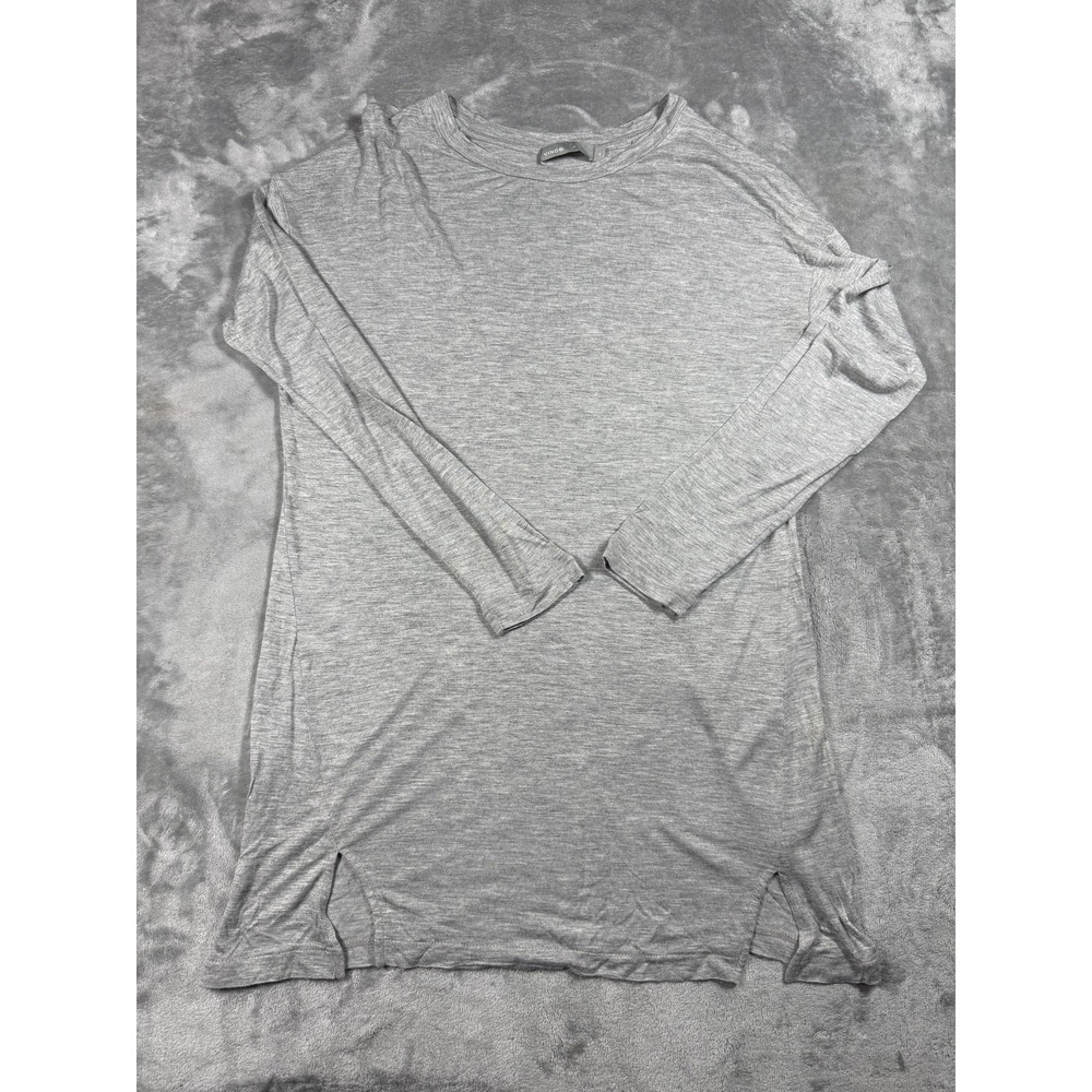 Vince Shirt Womens XS Gray Long Sleeve Crew Neck Viscose Basic Solid Lightweight